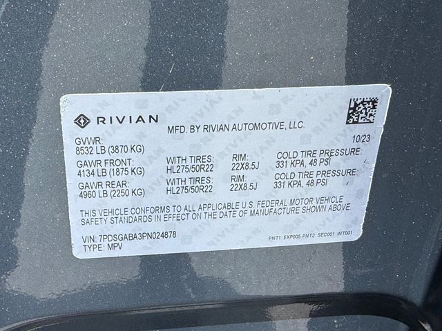 2023 Rivian R1S **R1S ADVENTURE**LARGE PACK**QUAD MOTOR** - 23068601 - 47
