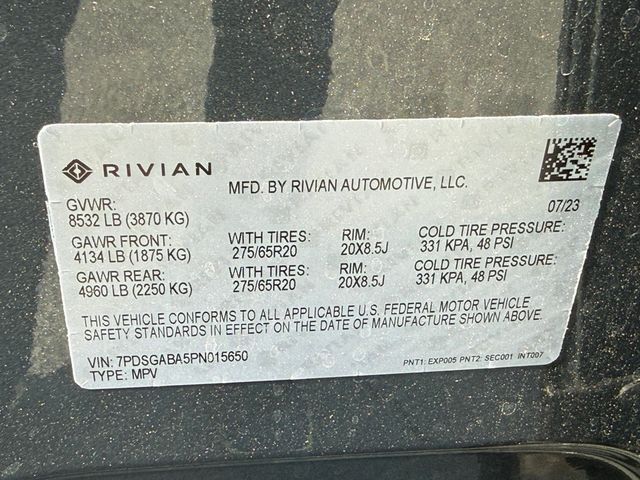 2023 Rivian R1S **RIVIAN R1S ADVENTURE LARGE BATTERY PACK** - 23006526 - 46