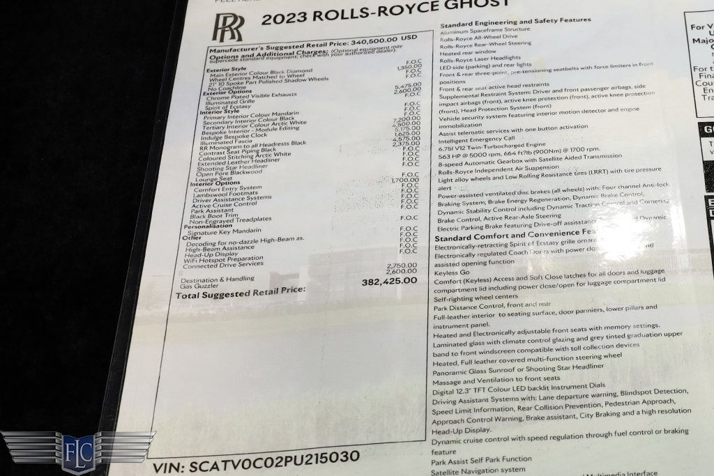 2023 Rolls-Royce Ghost Shooting Star Headliner, Illuminated Grill, Illuminated Fascia - 21720486 - 37