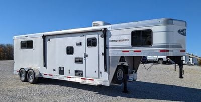 2023 SMC 3 Horse Slant 9' Living Quarters w/ Slide & Ramp