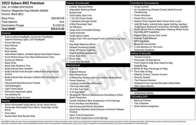 2023 Subaru BRZ Premium Manual - 22916189 - 5