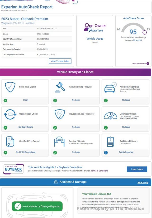 2023 Subaru Outback PREMIUM AWD W/EYESIGHT DRIVERS SYSTEM STARLINK, BLIND SPOT - 23017531 - 12