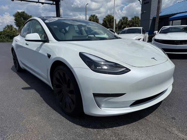 2023 Tesla Model 3 **MODEL 3 PERFORMANCE AWD**WHITE ON WHITE** - 23065461 - 2