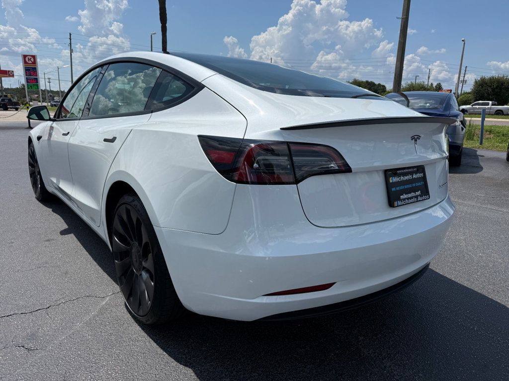 2023 Tesla Model 3 **MODEL 3 PERFORMANCE AWD**WHITE ON WHITE** - 23065461 - 6