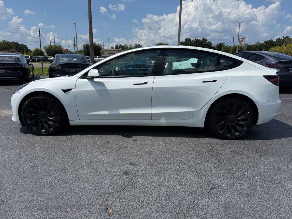 2023 Tesla Model 3 **MODEL 3 PERFORMANCE AWD**WHITE ON WHITE** - 23065461 - 7