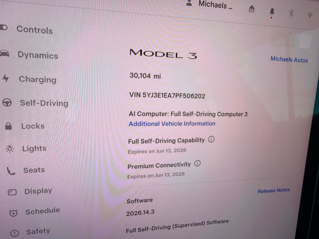 2023 Tesla Model 3 **MODEL 3 RWD**WHITE INTERIOR** - 23027752 - 12