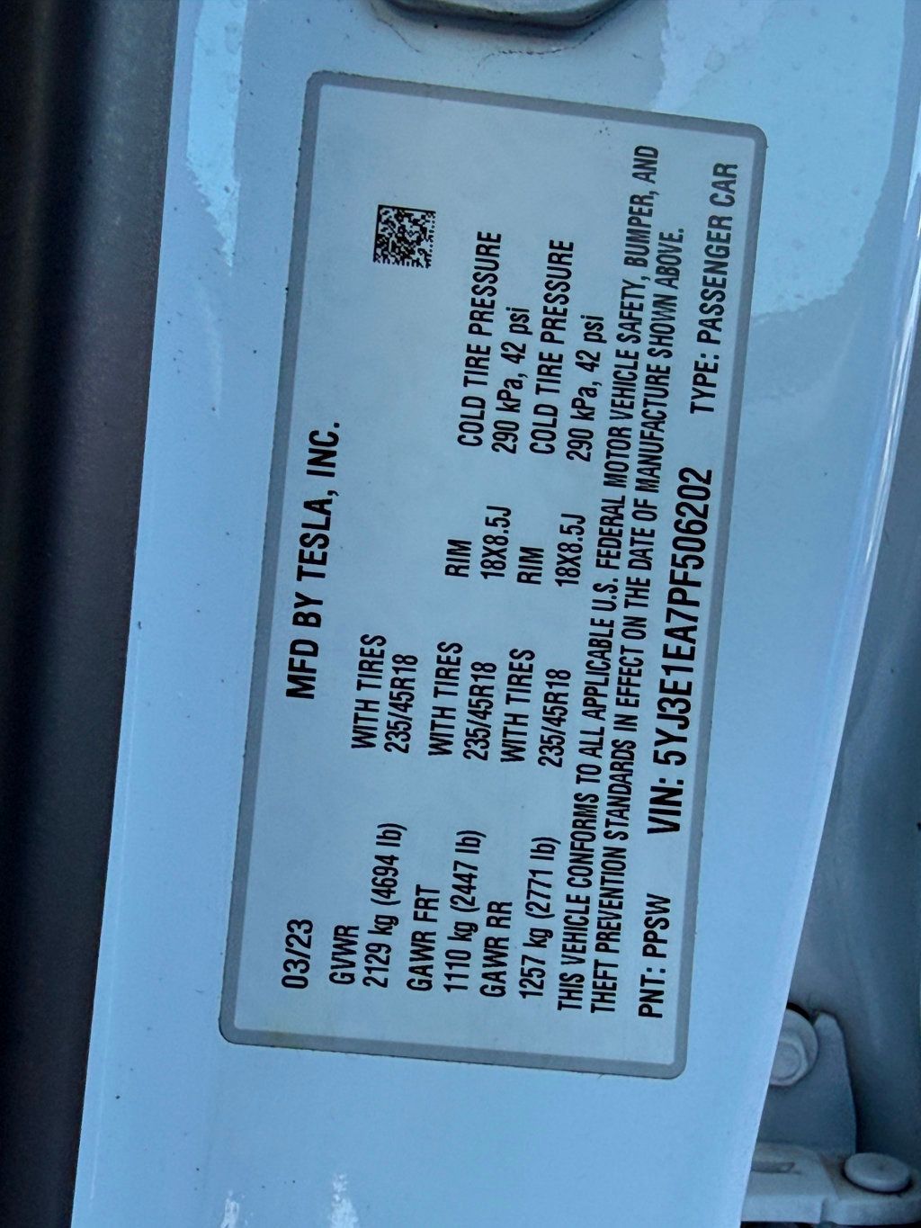 2023 Tesla Model 3 **MODEL 3 RWD**WHITE INTERIOR** - 23027752 - 36