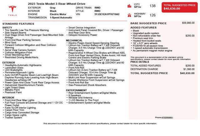 2023 Tesla Model 3 RWD - 22990244 - 2