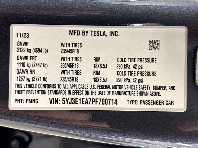 2023 Tesla Model 3 RWD - 23060951 - 24