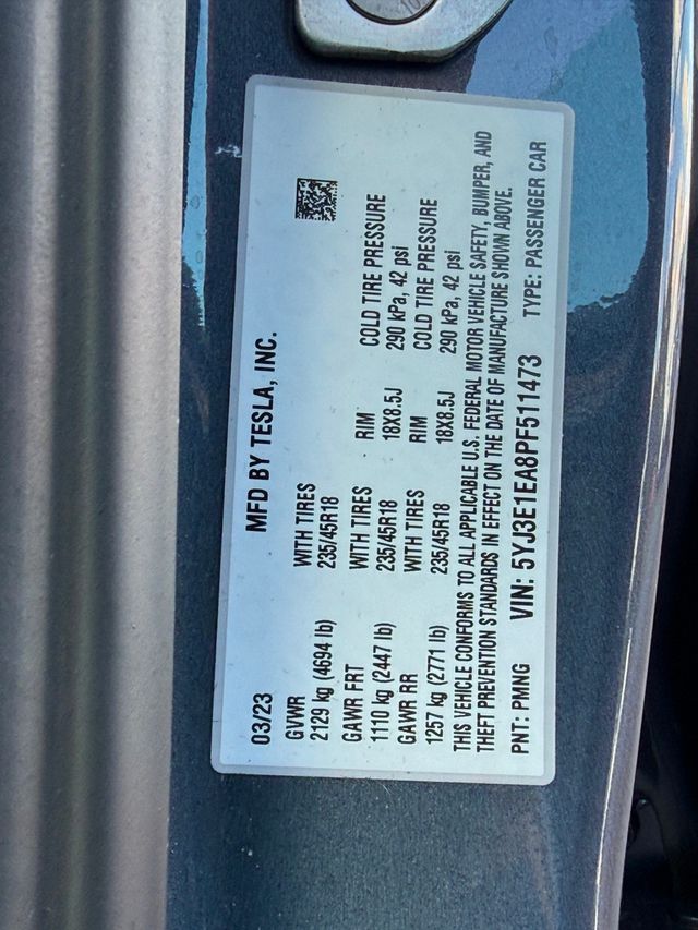 2023 Tesla Model 3 RWD - 23019870 - 37