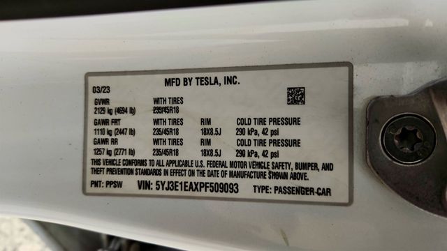 2023 Tesla Model 3 RWD - 23029282 - 22