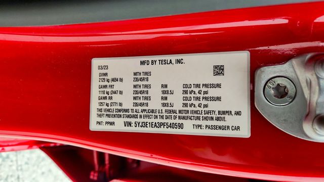 2023 Tesla Model 3 RWD - 23070877 - 23