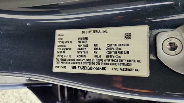 2023 Tesla Model 3 RWD w/ 19'' Sport Wheels & White/Black Premium Seat Trim - 23010103 - 22