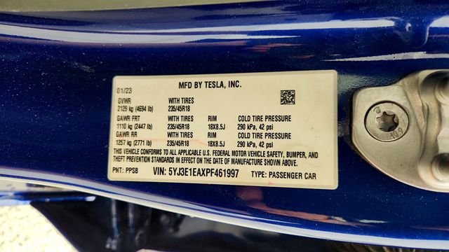 2023 Tesla Model 3 RWD with White & Black Partial Premium Interior - 23014730 - 23