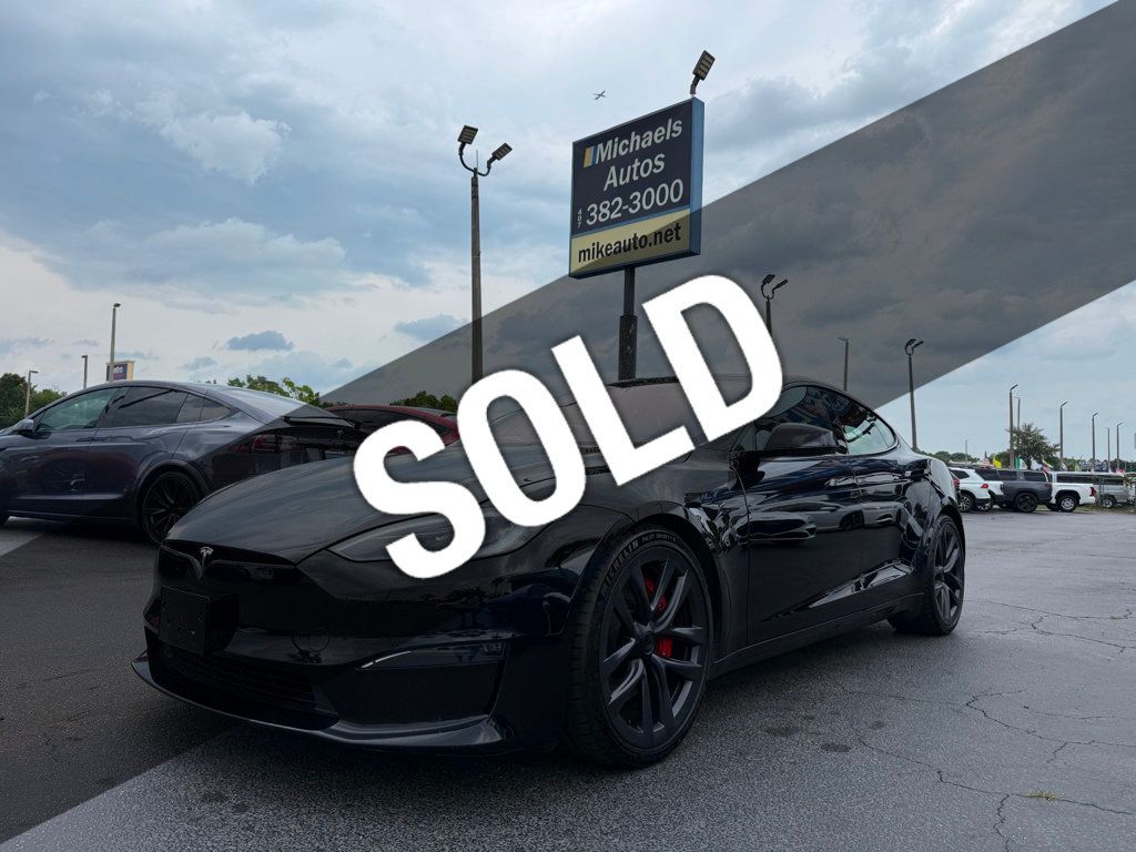 2023 Tesla Model S **MODEL S PLAID**COMPUTER 4**BLACK ON BLACK**21" OEM WHEELS** - 23018474 | Video 1