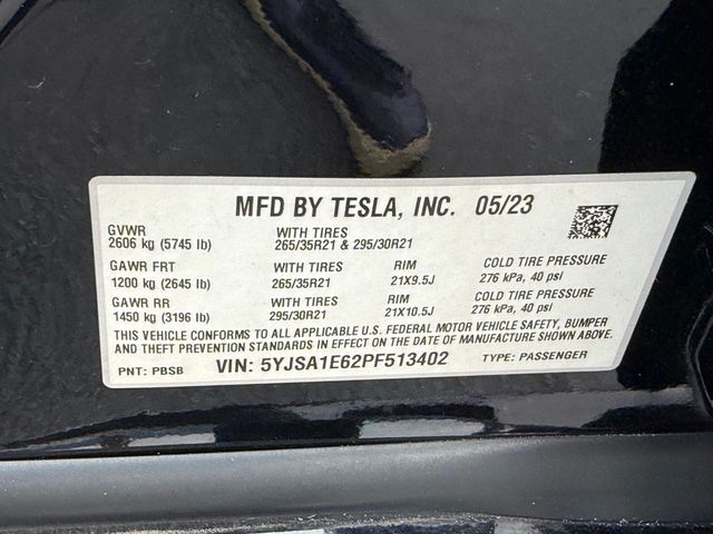 2023 Tesla Model S **MODEL S PLAID**COMPUTER 4**BLACK ON BLACK**21" OEM WHEELS** - 23018474 - 42
