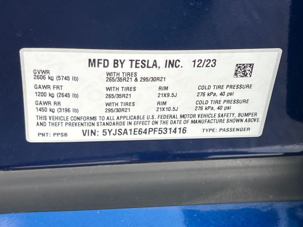 2023 Tesla Model S Plaid AWD - 22558467 - 37