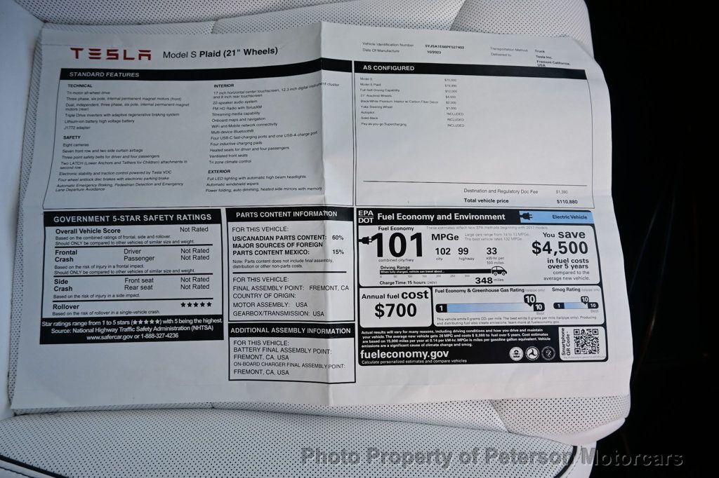 2023 Tesla Model S Plaid AWD - 22929394 - 44