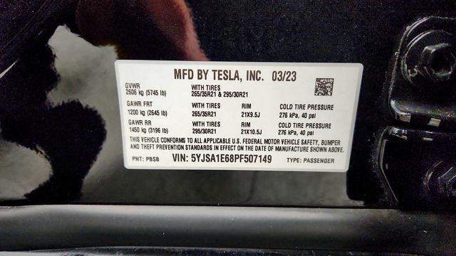2023 Tesla Model S Plaid AWD w/ 21'' Arachnid Wheels & Cream Interior - 23087131 - 25