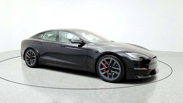 2023 Tesla Model S Plaid AWD w/ 21'' Arachnid Wheels & Cream Interior - 23087131 - 2