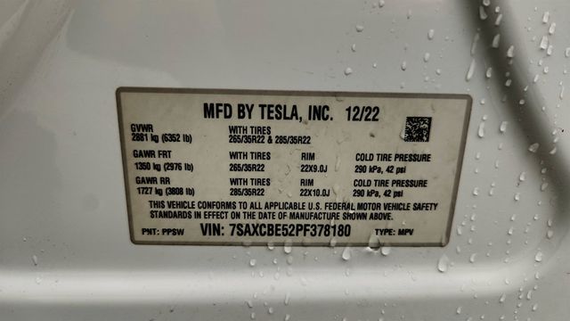 2023 Tesla Model X AWD w/ 6 Seat Cream Interior & 22'' Turbine Wheels - 22999608 - 24