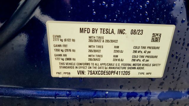 2023 Tesla Model X AWD w/ Full Self Driving, 22'' Wheels & Cream Premium Interior - 23017518 - 22