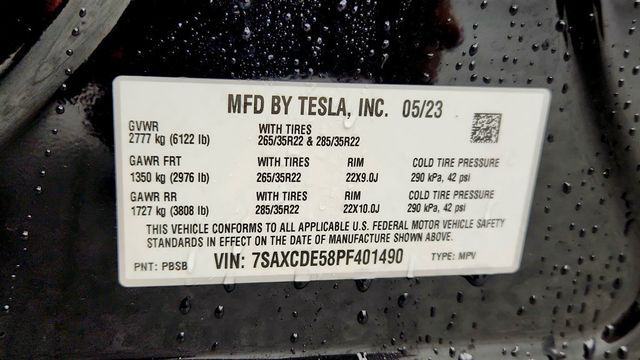 2023 Tesla Model X AWD with 22'' Turbine Wheels and Yoke Steering Wheel - 22967996 - 23