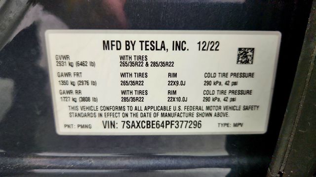 2023 Tesla Model X Plaid AWD w/ 22'' Turbine Wheels & Yoke Steering Wheel - 23006237 - 21