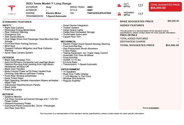 2023 Tesla Model Y Long Range AWD - 23017066 - 2