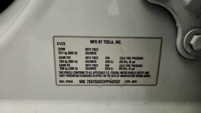 2023 Tesla Model Y Long Range AWD w/ 7-Seat White/Black Int. & 20'' Wheels - 23006184 - 22