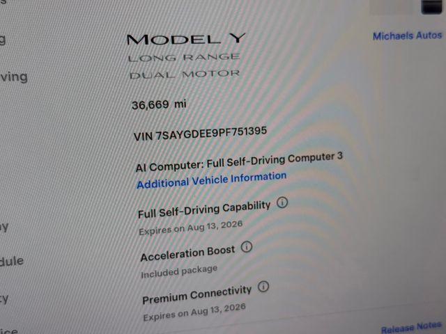 2023 Tesla Model Y **MODEL Y LONG RANGE AWD**AUTOSTEER PACKAGE** - 23026550 - 12