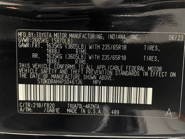 2023 Toyota Highlander L FWD - 22884433 - 51