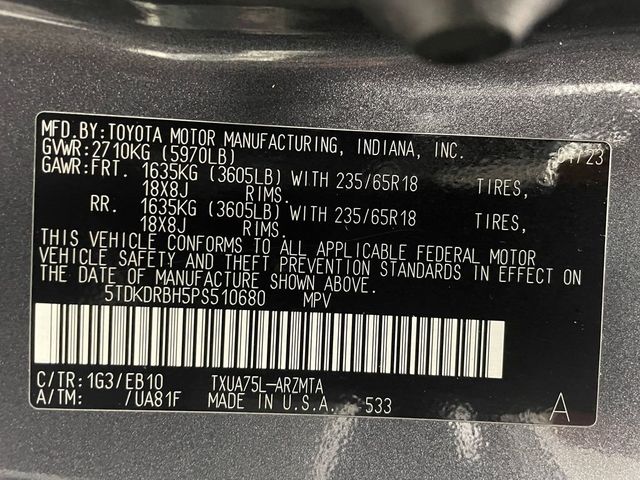 2023 Toyota Highlander XLE AWD - 22939997 - 52