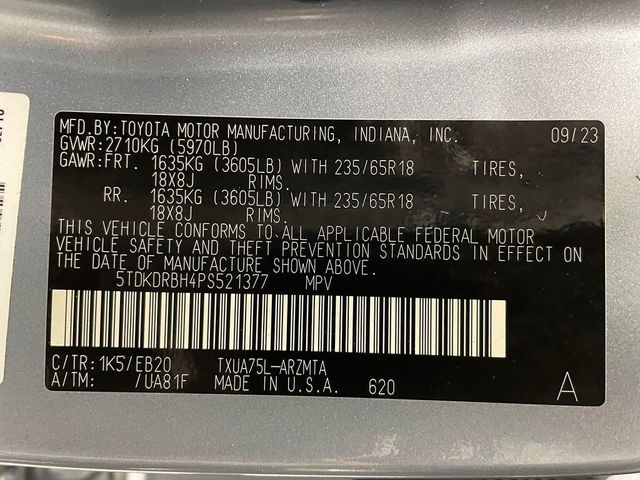 2023 Toyota Highlander XLE AWD - 22942123 - 50