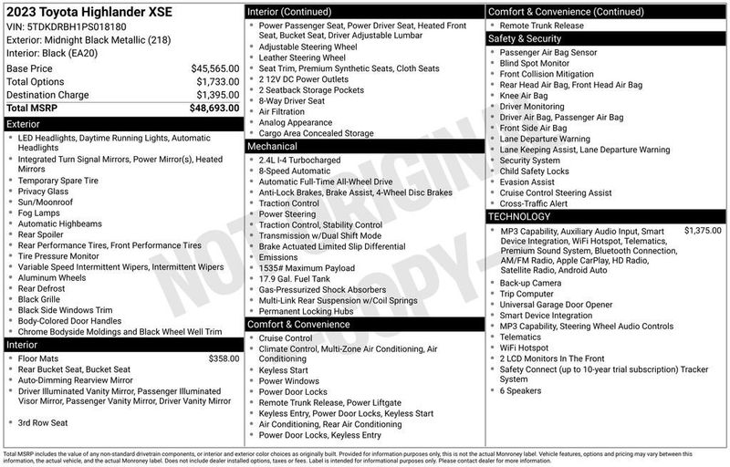 2023 Toyota Highlander XSE AWD - 23059956 - 5