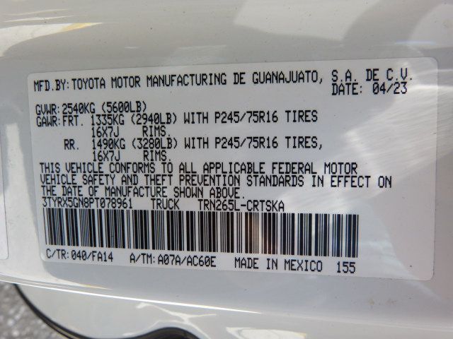 2023 Toyota Tacoma 2WD 2.7L 4CYL. GAS*2WD*EXT CAB*6FT BED*"ATC" TOPPER WITH LADDER RACK - 23028198 - 44
