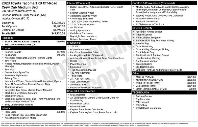 2023 Toyota Tacoma 4WD TRD Off-Road - 23024045 - 5