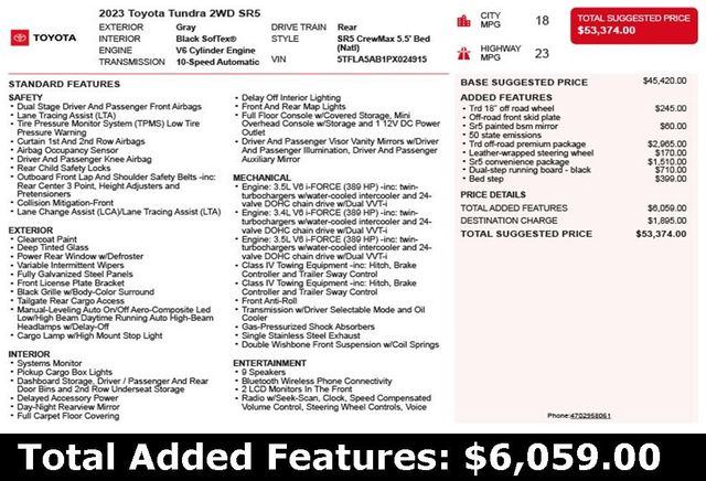 2023 Toyota Tundra 2WD SR5 - 22911109 - 2