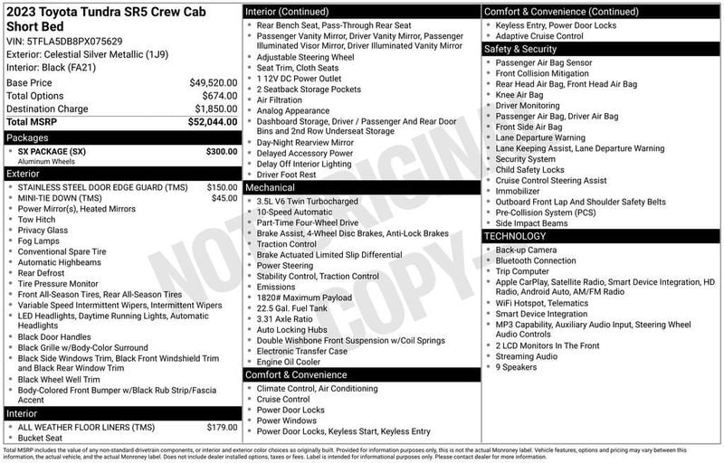 2023 Toyota Tundra 4WD SR5 - 23055168 - 5