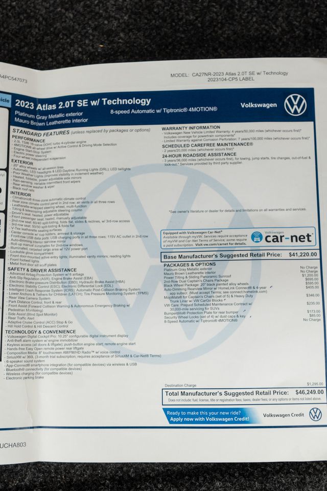 2023 Volkswagen Atlas 2.0T SE w/Technology 4MOTION - 23095303 - 50
