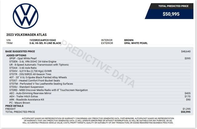 2023 Volkswagen Atlas 3.6L V6 SEL R-Line Black 4MOTION - 23079026 - 3