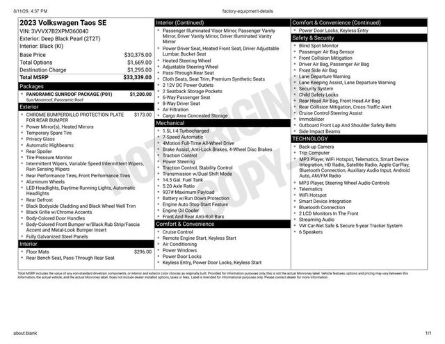 2023 Volkswagen Taos SE 4MOTION - 23065390 - 14