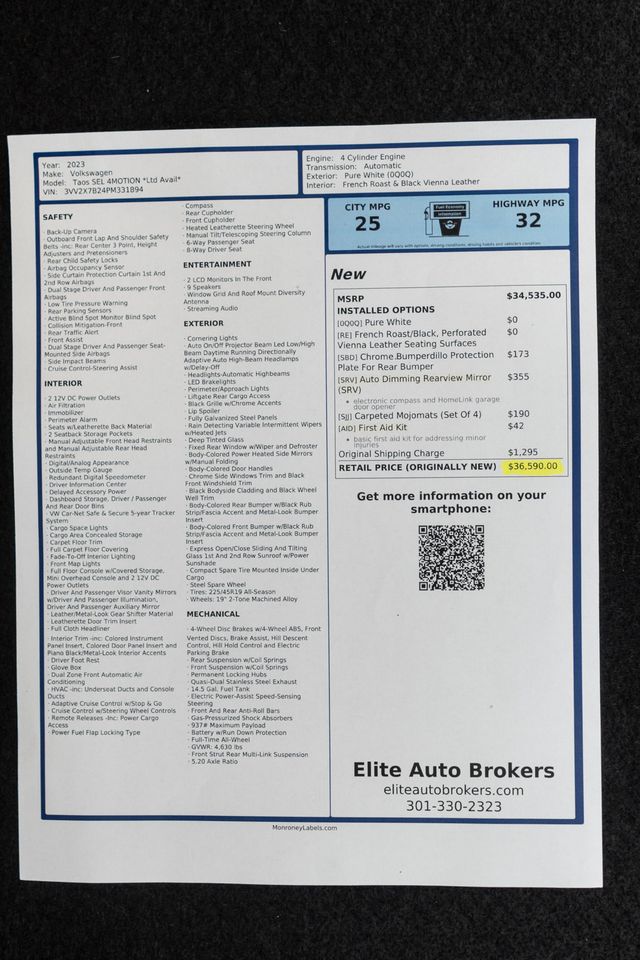 2023 Volkswagen Taos SEL 4MOTION - 23095298 - 46