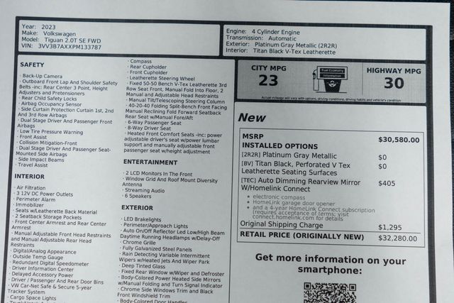 2023 Volkswagen Tiguan 2.0T SE FWD - 22972881 - 42