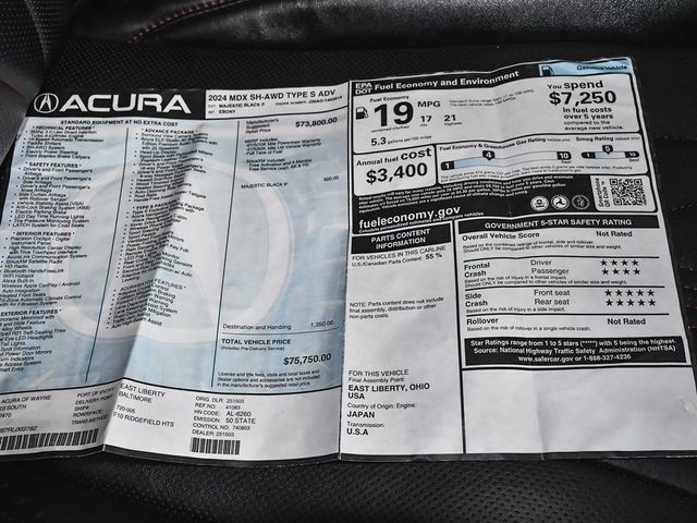 2024 Acura MDX Type S w/Advance Package - 22954287 - 83