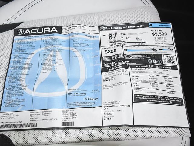 2024 Acura ZDX Base - 23070917 - 63