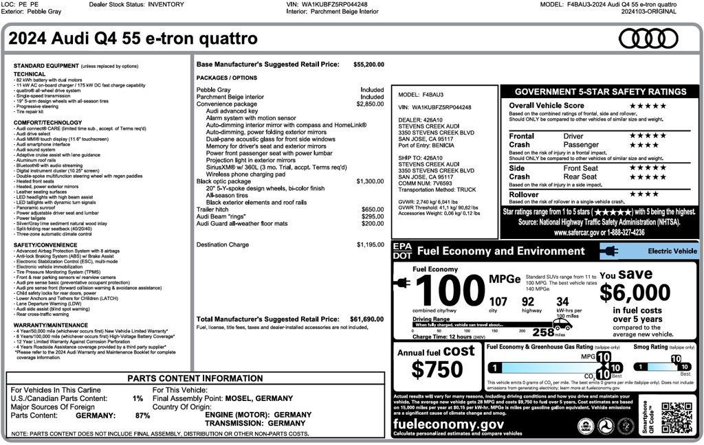 2024 Audi Q4 e-tron Premium 55 quattro - 23055948 - 3