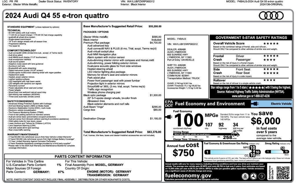 2024 Audi Q4 e-tron Premium Plus 55 quattro - 23061962 - 3