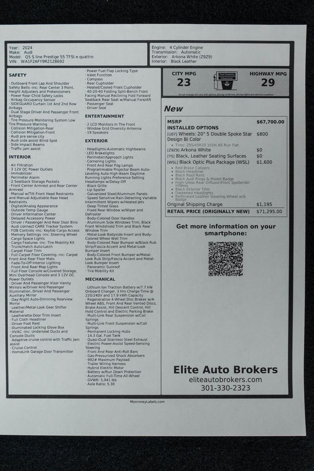 2024 Audi Q5 S line Prestige 55 TFSI e quattro - 22949490 - 62