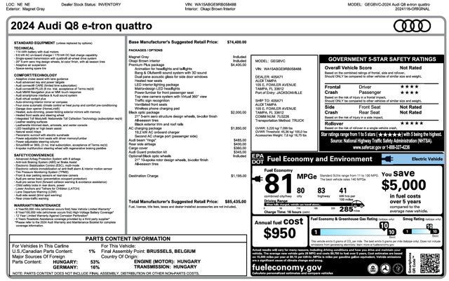 2024 Audi Q8 e-tron Premium Plus quattro - 23079027 - 3